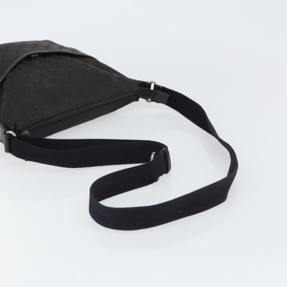 GUCCI GG Canvas Shoulder Bag Black Silver 145857 Auth 163305 - Picture 7 of 16